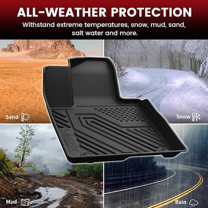 LASFIT Floor Mats & Backrest Mats & Cargo Mat for Hyundai Tucson Gas 2026 2025 2024 2023 2022 (Not Fit Hybrid/PHEV), All Weather TPE Custom Fit Floor Liners with Car Trunk Mat Accessories, Black