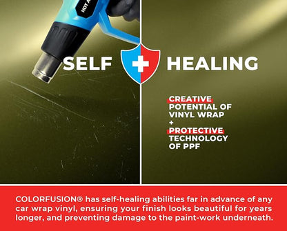 ColorFusion PPF by VViViD, Satin Stealth Combat Green Dry Apply PPF Vinyl Car Wrap Roll 6ft x 5ft