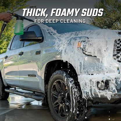 Slick Products Off-Road Wash (64 oz.) + Garden Hose Foam Gun Bundle – Super Concentrated ATV, UTV, Dirt Bike, Truck & Jeep Wash Foam Shampoo for Heavy Dirt and Mud