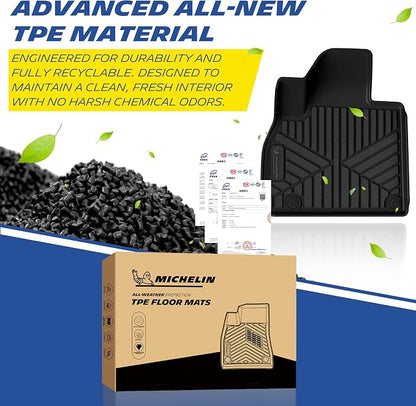 Michelin Vehicle Mats, All-Weather TPE Custom Fit Liner for 2020-2025 Kia Telluride 7/8-Seat, Premier