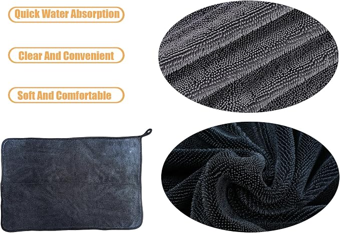 Shiny Wipes Shower Cleaning Cloth,3Pcs Microfiber Car Drying Towel,Car Cleaning Cloth,The Thinywipe for Cleaning. (15.74 * 23.62INCH)