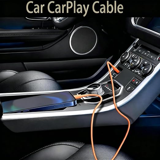 Orange iPhone 17/17E Car Carplay Cable for iPhone 17/16/15, 15/16/17 Pro Max 15 16 Plus Charging Cable, USB A to USB C Cord for iPad 10th Gen iPad Pro, Air 5th 4th Mini 6th Replacement Cord(3.3 FT)