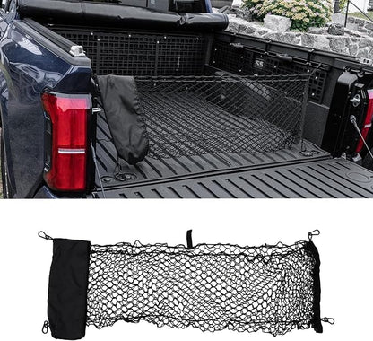 Cargo Net Compatible with 2024 2025 2026 Toyota Tacoma Envelope Style Truck Storage Net Dense Mesh with Free Storage Bags for 2025 Tacoma Exterior Accessories (4.1'×1.5')