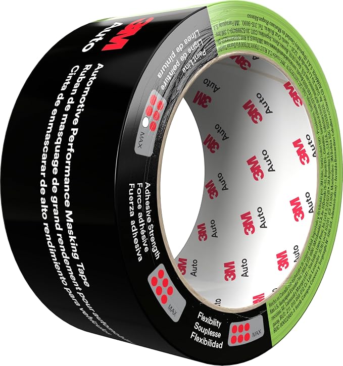 3M Automotive Performance Masking Tape, 03435, 48 mm x 32 m, 1 Roll