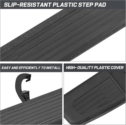 COMNOVA 6 Inch Running Boards Compatible with 19-26 Chevy Silverado 1500 Crew Cab, 20-26 Silverado/Sierra 2500HD 3500HD Crew Cab, Step Bar Running Board for Silverado, Including in 8 Brackets.
