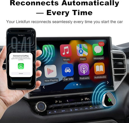 2026 Wireless Carplay Adapter, Universal for Apple iPhone & Android, Plug & Play, Portable Design with USB-A/Type-C Port
