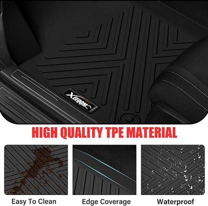 Floor Mats for 2022-2025 Jeep Wagoneer 8 Seats (Not for L) All Weather TPE with Trunk Mat All Weather TPE Protection 3 Rows Floor Liners Full Set with Cargo Liners for 2025 Jeep Wagoneer Accessories