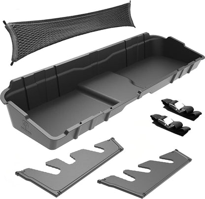 Tyger Auto Rear Under Seat Storage Box Compatible with 2007-2013 Chevy Silverado/GMC Sierra 1500; 2007-2014 Silverado/Sierra 2500 3500 | Crew Cab | Custom-Fit Cargo Organizer Console | TG-CB5C8898