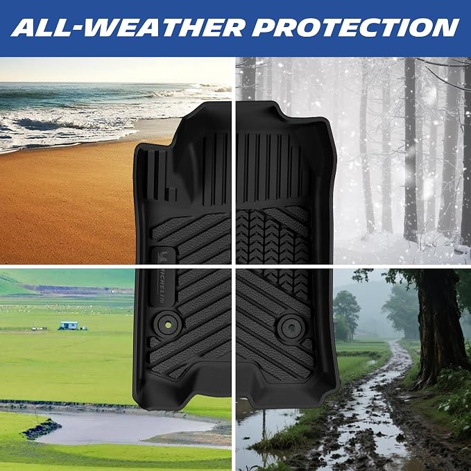 Michelin Vehicle Mats, All-Weather TPE Custom Fit Liner for 2023-2026 Chevy Colorado Carpet Floor, Premier