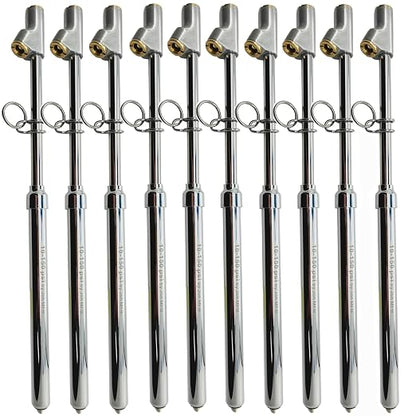 150 Psi Professional Semi Truck Tire Pressure Gauge and Dually Truck Air Gauges. for RV Tire Pressure, Cars, and Drivers with Bad Knees. Dual Head Chuck and Heavy Duty Design. 10 Gauges.