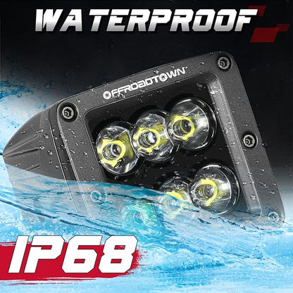 LED Cubes, OFFROADTOWN 3inch 120W CREE LED Pods Driving Lights Cubes Ditch Light Off Road Lights Spot Reverse Light for Truck Pickup UTV ATV SUV Boat 4x4 Car