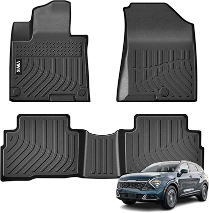 VIWIK Floor Mats Fit for Kia Sportage 2023 2024 Only Hybrid, Car Mats All Weather Custom Floor Liners Full Set 1st 2nd Row Front & Rear, 2023 2024 Sportage Only Hybrid TPE Odorless Non-Slip