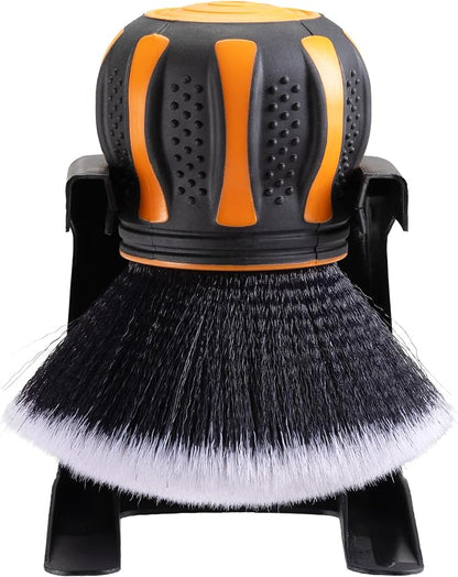 Suds Lab Elite-Plush Detailing Brush with Stand – Ultra-Soft Detailing Brushes with Synthetic Bristles – Metal-Free Auto Brush for Scratch-Free Cleaning on Piano Black & Clusters