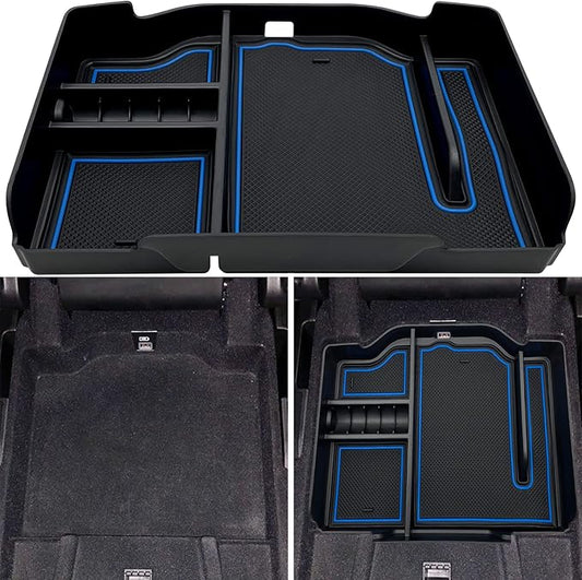 Center Console Organizer fit for Dodge RAM 1500 2500 3500 2026 2025 2024 2023 2022 2021-2019 Accessories Interior Storage Box Armrest Storage Tray (Blue) NOT FIT for 40/20/40 Split Bench Seat