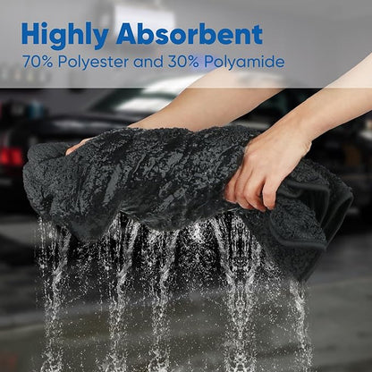 HOMEXCEL Professional Car Drying Towel (36"x 24") with Twisted-Loop Technology, 1200GSM for a Streak-Free Finish – Microfiber Towels for Cars, Trucks, SUVs, RVs and Motorcycles