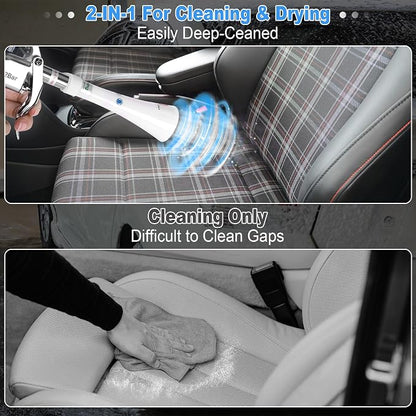 Car Cleaning Gun Detailing Dry Air Blow Gun, High Pressure Car Interior Cleaning Tool, Car Dryer Air Blower for Car Surfaces Quickly Blasts Dust, Works with Air Compressor