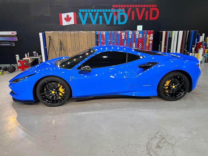 ColorFusion PPF by VViViD, Gloss Shark Blue Dry Apply PPF Vinyl Car Wrap Roll 1ft x 5ft