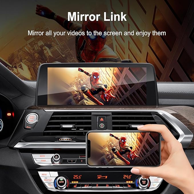 Wireless CarPlay Android Auto Adapter Decoder Retrofit Kit Fits BMW 2012-2016 Year X3 X4 X5 X6 MINI & 1-7 Series with NBT System, Supports Airplay Mirror Link/Camera/USB Drive/Navigation etc