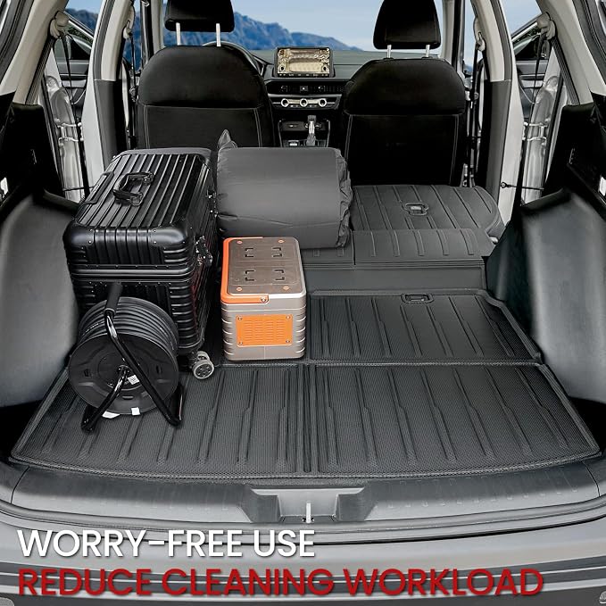 Floor Mats Cargo Mat Set for Honda CRV 2026 2025 2024 2023 Car Mat Accessories(Include Hybrid), All Weather TPE Cargo Liner Door Sill Protectors for CR-V Gas Hybrid(Full Set Mats)