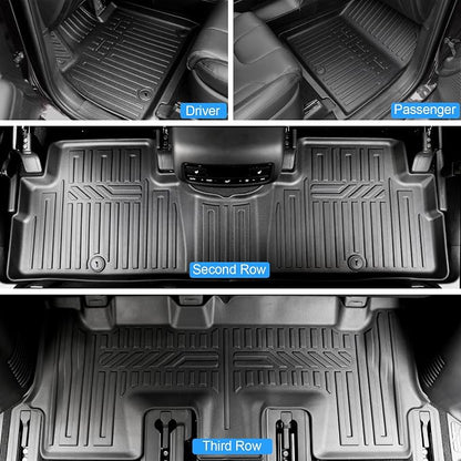 Floor Mats for 2020-2025 Hyundai Palisade 7/8 Passenger, Trunk Mat with Seat Back Cover and Lower Cargo Mat All Weather Interior Protector for 2025 Hyundai Palisade Accessories