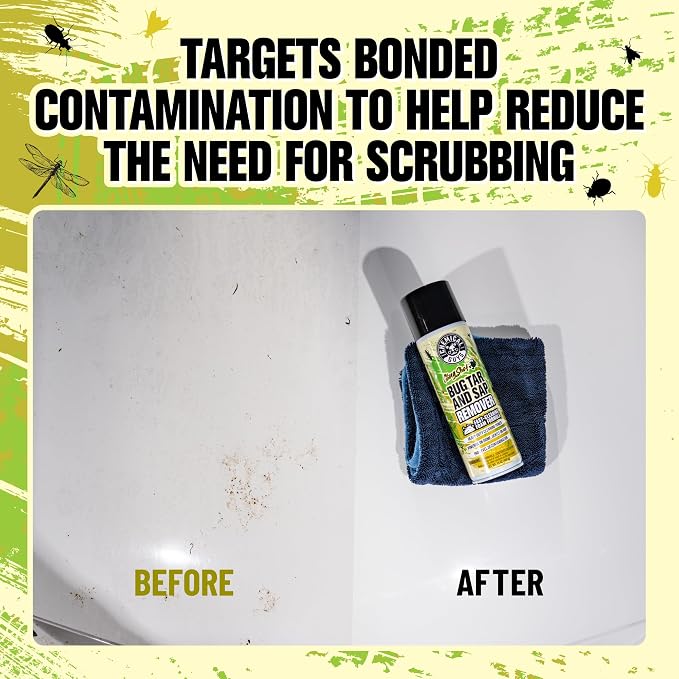 Chemical Guys Bug, Sap & Tar Remover, Fast Acting Pre Wash Cleaner for Cars, Trucks & SUVs, Removes Stuck On Residue, Road Film, Bug Splatter, Tree Sap, Grime, Spray, 2 Pack - 15 Fl Oz Each
