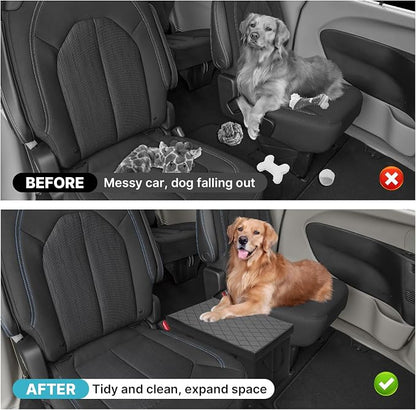 Mixsuper Liner Car Seat Organizer for Chrysler Pacifica 2017-2025 2026, Console Organizer Backseat Box for Pacifica, Dog Toy Box Storage Bin Kids Toys Baby Supplies Travel Accessories