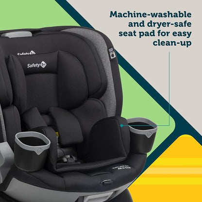 Safety 1st Turn and Go 360 ST Rotating All-in-One Convertible Car Seat, SafetySwivel Technology, SecureTech Installation, 3-in-1 Rear-Facing, Forward-Facing, Booster, 5-100 lbs, Skyline