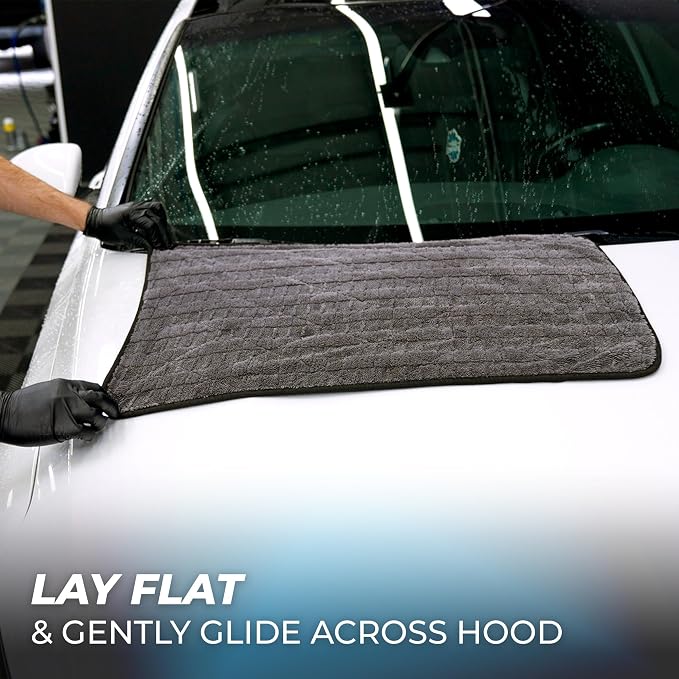 The Rag Company - Premium Essential Car Wash Kit Set - Scratch-Free Wash & Dry System with Korean Microfiber Drying Towel, Wash Mitt + Pad & Car Shampoo (4 Piece Kit)