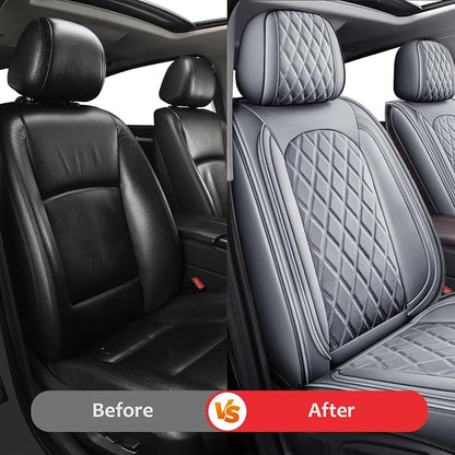 MIROZO Ram Front Seat Covers Grey, Seat Cover for Trucks Car Seat Protector Compatible with 2009-2026 RAM 1500/2500/3500 Crew Quad Cab Pickup Cushions (2 PCS Front,Gray)
