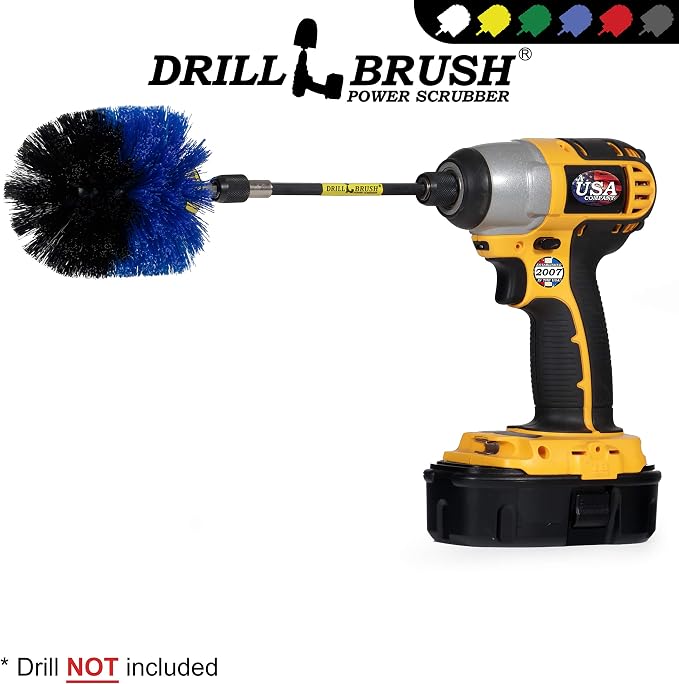 Aquatic Cleaning Supplies - Boat and Carpet Cleaner Brush - Boat Accessories for Cleaning - Scrubbing Drill Powered Brush - Boat Hull Cleaner - Pool Cleaning Set - Extended Reach Cleaning - Tank Brush