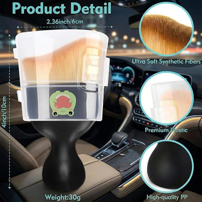 Sea Turtle Car Detailing Brush Soft Bristle Cars Interior Cleaning Brush,Automotive Dust Brushes with Protective Cover,for Vehicle Interior Gentle Detailing Care Turtle Gifts for Women Men