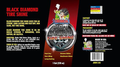 Black Diamond Tire Shine 1 Gallon - Extreme Gloss, Long Lasting, No Sling, Wet Look