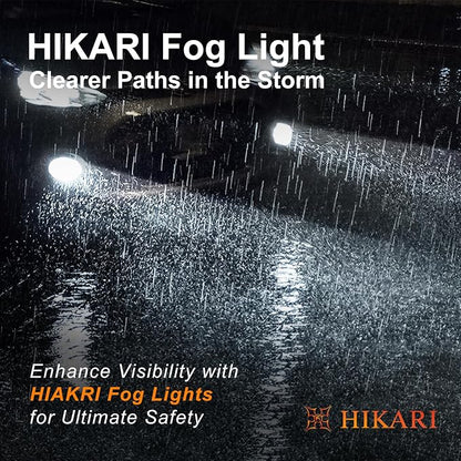 HIKARI WINGS H1 Fog Light, 80000LM Pure White 6000K LED Bulbs, Plug & Play IP68 Waterproof Pack of 2
