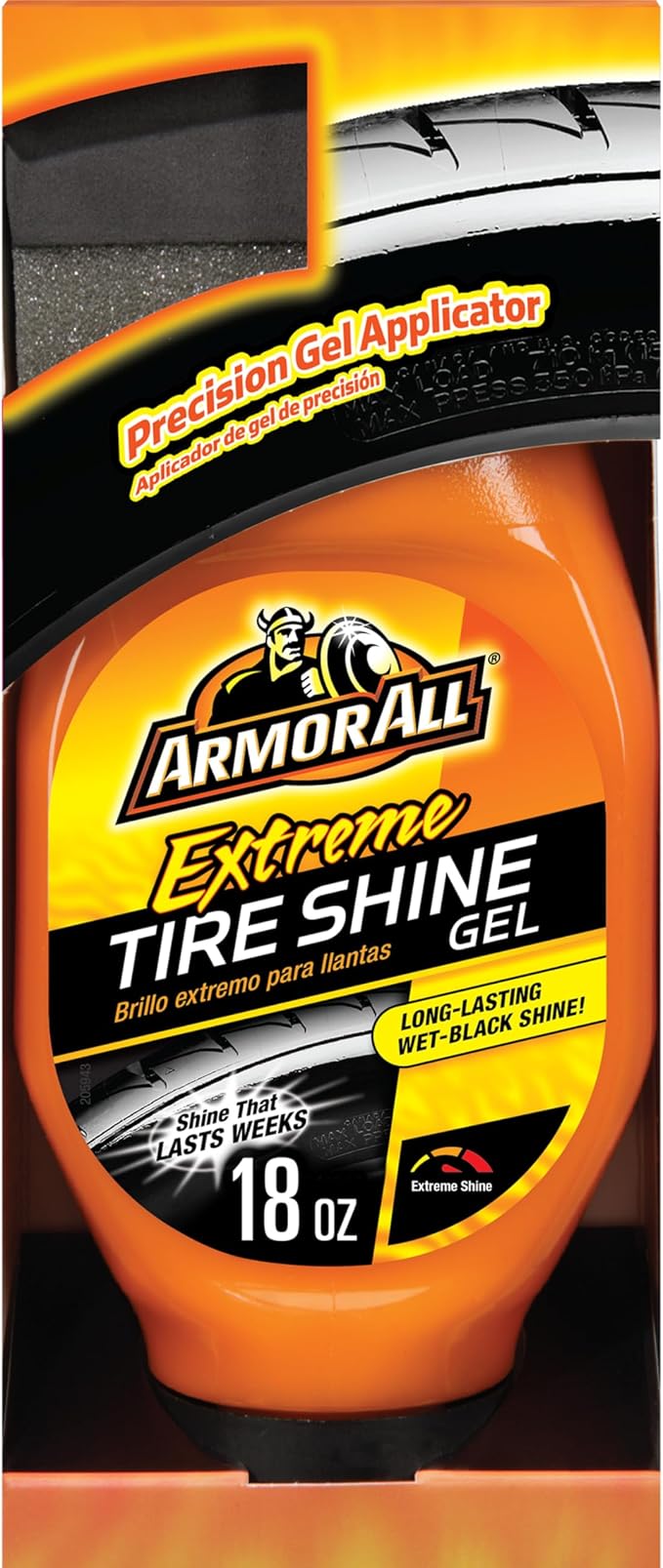 Armor All Extreme Tire Shine Gel, Restoring Color and Tire Protection, 18 Fl Oz (Pack of 2)
