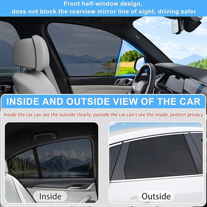 XCBYT Car Window Shades - 4 Pack 2018-2024 Toyota Camry Sunshade Side Window Sun Shade with Breathable Mesh, Insulate Heat and UV Rays, Protect Privacy, Safe Driving for Sleep Camping Breastfeeding