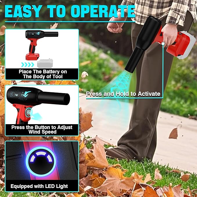 500W Jet Dry Blower for Craftsman 20V V20 Battery- Super Jet Fan 400g Wind Speed,Rechargeable Air Blower - Mini Jet Fan with 3 Adjustable Speeds for Computer Outdoors Car Home