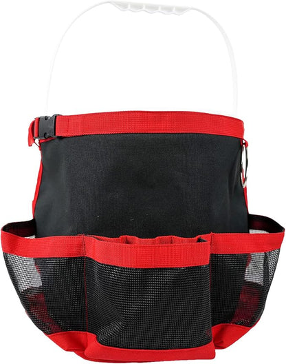 MELOTOUGH Bucket Car Wash Tool Organizer for Garden Tools Fit 3.5 to 5 Gallon Bucket (Red)