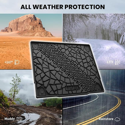 LASFIT Cargo Mat for 2021-2026 Ford Bronco 4-Door TPE Cargo Area Mat Custom Fit Full Coverage Trunk Liner All Weather Protector, Non-Slip