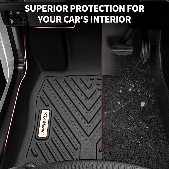 YITAMOTOR Floor Mats Fits for 2020-2026 Ford Explorer 6 Passenger Models, All-Weather Custom Fit TPE Floor Liners Set, 1st, 2nd and 3rd Row