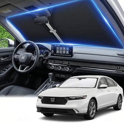 for Honda Accord 2023 2024 2025 2026 Windshield Sun Shade - Foldable Front Window Shade Windshield Cover Custom Fit Honda 11th Gen Accessories Sun Visor Shade Blocks UV Rays Accessories