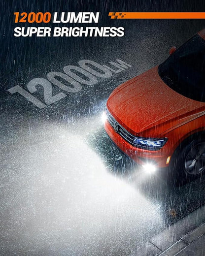 SEALIGHT 5202 LED Fog Light Bulbs, 12000LM 24W Strong Penetration 5202 5201 PS19W PS24W Fog Lights LED Bulb, 6500k Cool White 5530 CSP Chips, IP68 Waterproof Plug and Play, Pack of 2
