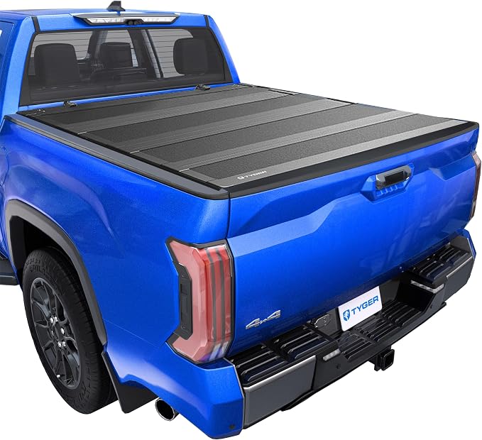 Tyger Auto T4 Flip-Up Low Profile Hard Alloy Truck Bed Tonneau Cover Compatible with 2022-2026 Toyota Tundra | 5.5' (67") Bed | TG-BC4T4426