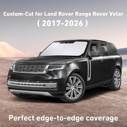 EcoNour Windshield Sunshade Compatible for Land Rover Range Rover Velar 2017-2024 2025 2026, Sun Visor for Front Windshield & Window Sun Shade Cover, UV Heat Blocker & Protector, Car Accessories