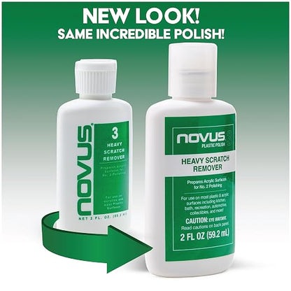 NOVUS 7082 | Heavy Scratch Remover #3 | 8 Ounce Bottle