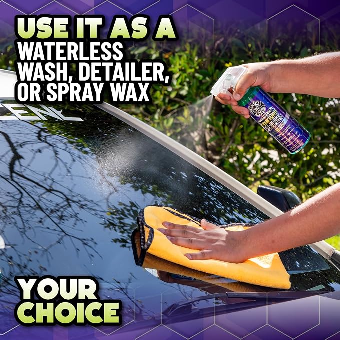 Chemical Guys Raging Rhino Waterless Car Wash, Quick Detailer Spray And Wipe Exterior Cleaner, 2 Pack, 20 Oz Each