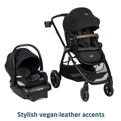 Maxi-Cosi Zelia 2 Luxe 5-in-1 Modular Travel System, New Hope Black