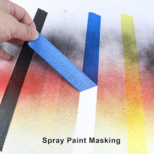 3 Pack Blue Painters Tape - Masking Tape 0.25 Inch Wide - Multi-Surface, Smart Adhesion, Indoor & Outdoor - 270FT Total - Paint Tape for DIY, Labeling, Art, Car, General Purpose (#3910)