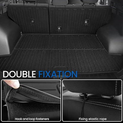 Floor Mats Set for Hyundai Tucson 2022-2025 2026 Gasoline Version (Not fit Hybrid), All Weather TPE Cargo Liner Backrest Mat Trunk Mat Door Sill Guards Accessories