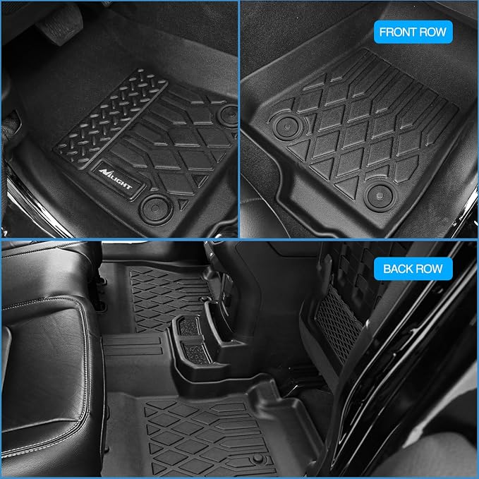 Nilight TPE Floor Mats for Honda Ridgeline Crew Cab 2017 2018 2019 2020 2021 2022 2023 2024 2025 2026 All Weather Custom Fit Heavy Duty Floor Liners