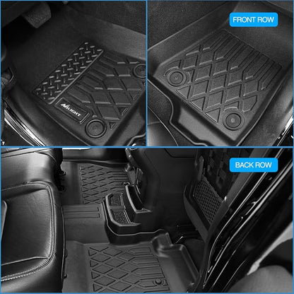 Nilight TPE Floor Mats for Honda Ridgeline Crew Cab 2017 2018 2019 2020 2021 2022 2023 2024 2025 2026 All Weather Custom Fit Heavy Duty Floor Liners